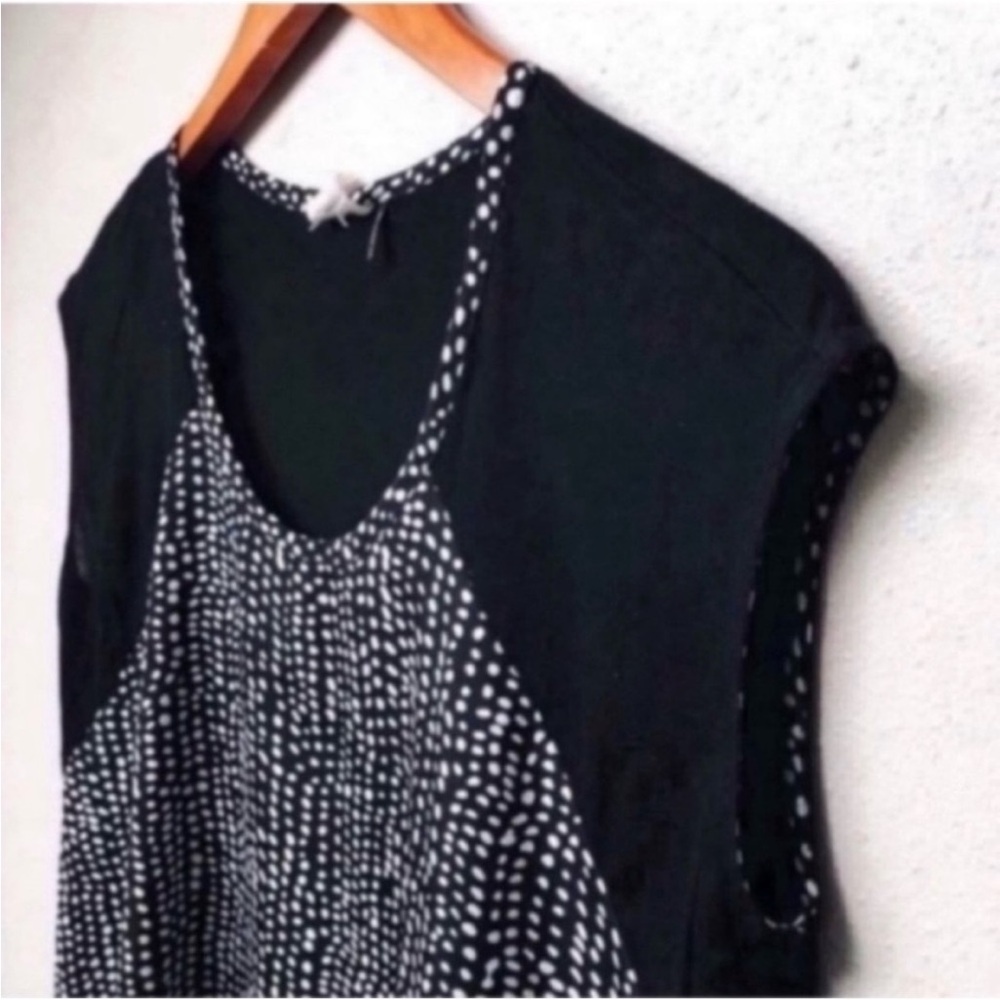 Anthro Black & White Sleeveless Top